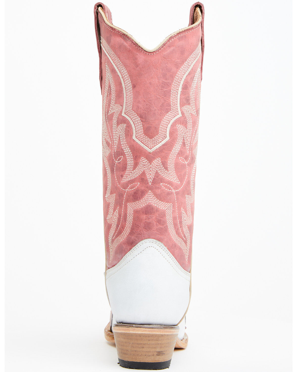 Image #5 - Circle G Women's Wingtip Overlay Western Boots - Snip Toe, Pink, hi-res