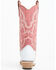 Image #5 - Circle G Women's Wingtip Overlay Western Boots - Snip Toe, Pink, hi-res