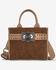 Image #1 - Wrangler Women's Buckle Crossbody Carry Large Tote, Brown, hi-res
