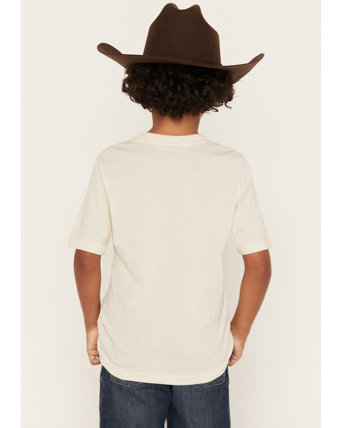 Image #4 - Wrangler Boys' Steer Wrestling Short Sleeve Graphic T-Shirt, Off White, hi-res