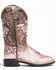 Image #2 - Shyanne Girls' Aria Faux Leather Western Boots - Square Toe, Pink, hi-res