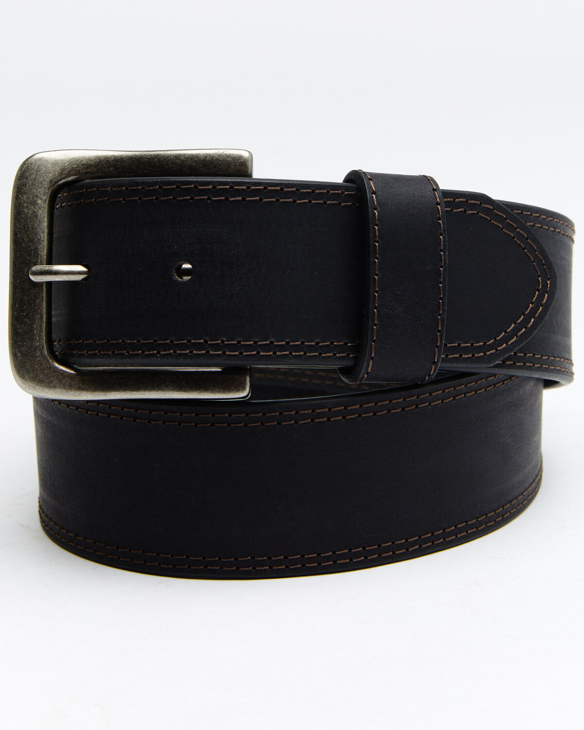 Image #1 - Hawx® Men's Contrast Stitch Belt, Black, hi-res