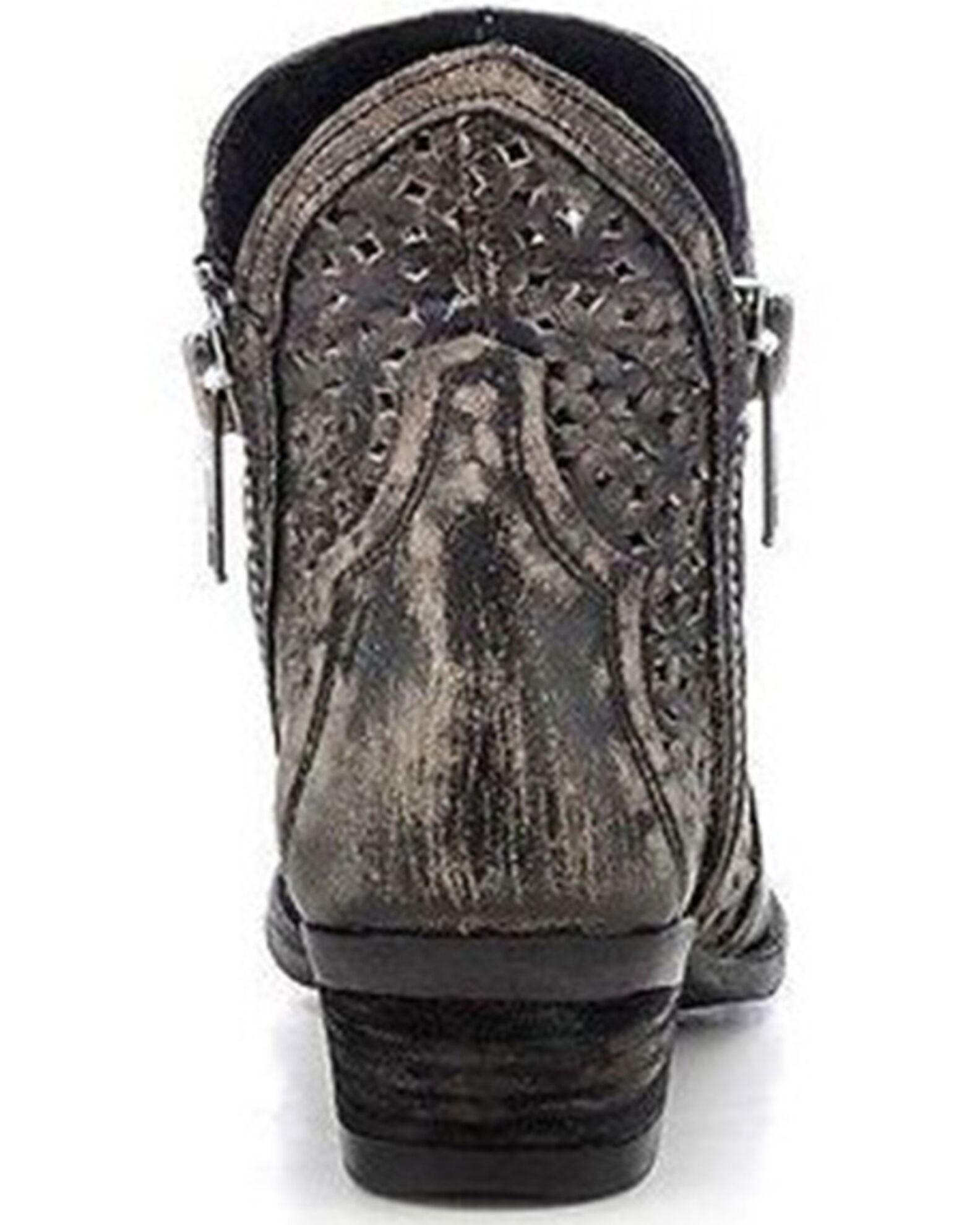 Image #4 - Circle G Women's Short Western Boots - Round Toe, Black, hi-res