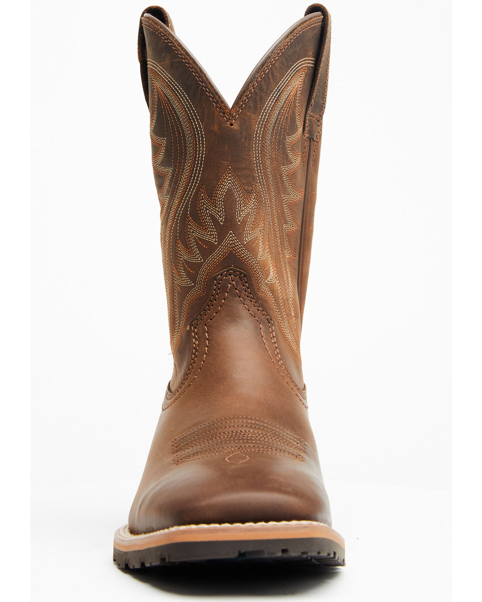 Ariat Men s Distressed Hybrid Rancher Western Performance Boots Broad Square Toe Boot Barn