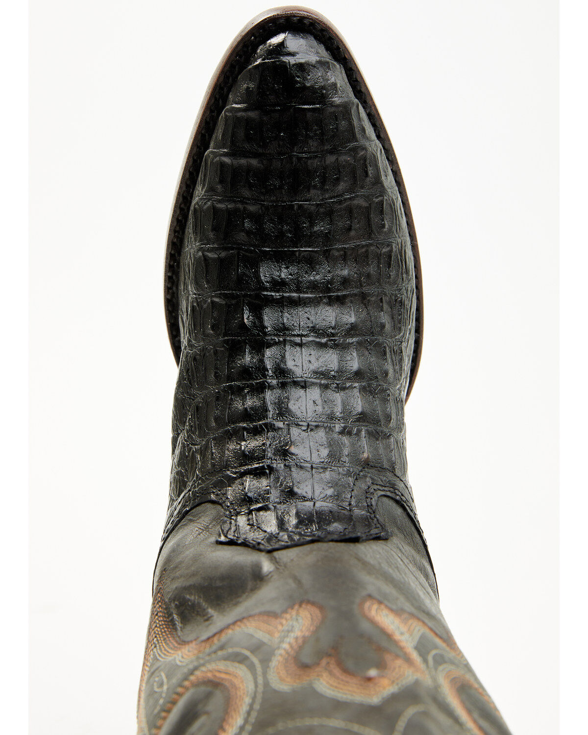 Image #6 - Shyanne Women's Layla Exotic Caiman Western Boots - Round Toe, Black, hi-res