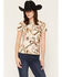 Image #1 - Shyanne Women's Belts and Bracelets Concho Short Sleeve Graphic Tee, Natural, hi-res