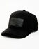 Image #1 - Cody James Men's American Flag Patch Suede Ball Cap, Black, hi-res