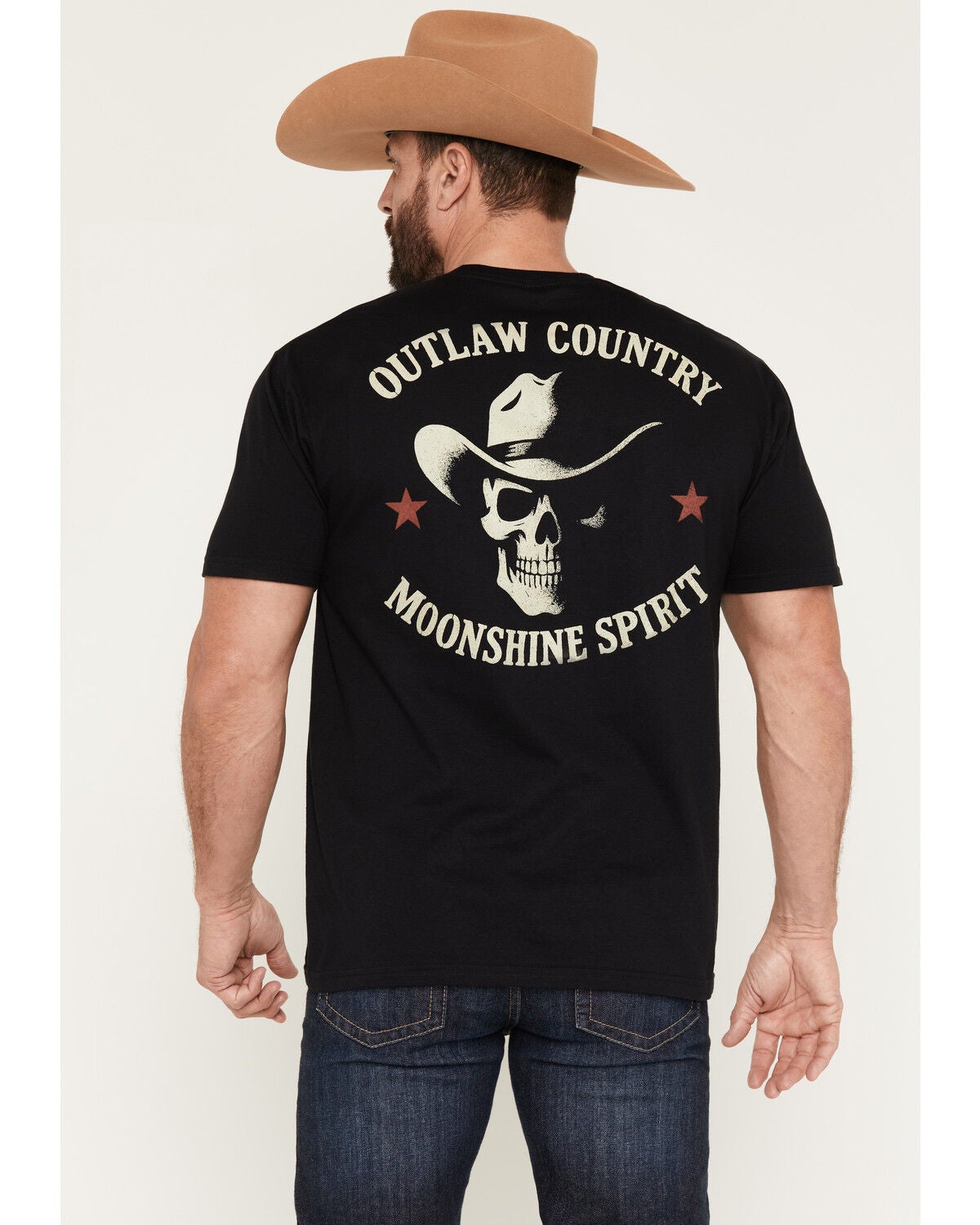 Image #1 - Moonshine Spirit&reg; Men's Outlaw Rebel Short Sleeve Graphic T-Shirt, Black, hi-res
