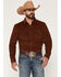 Image #1 - Cody James Men's Rusty Nail Solid Corduroy Long Sleeve Snap Western Shirt, Rust Copper, hi-res
