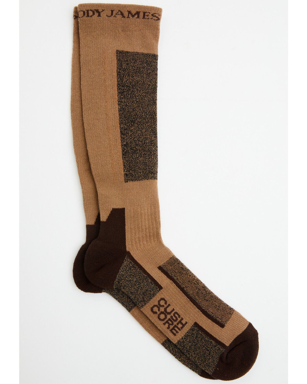 Image #1 - Cody James Men's RodeoTech Compression Crew Socks, Brown, hi-res