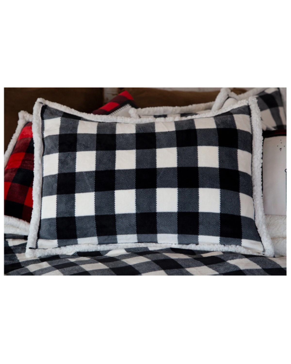 Image #2 - Carstens Home Lumberjack Plaid Print Twin Bedding Set, White, hi-res