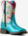 Image #1 - Ariat Girls' Skydancer Metallic Western Boots - Broad Square Toe, Blue, hi-res