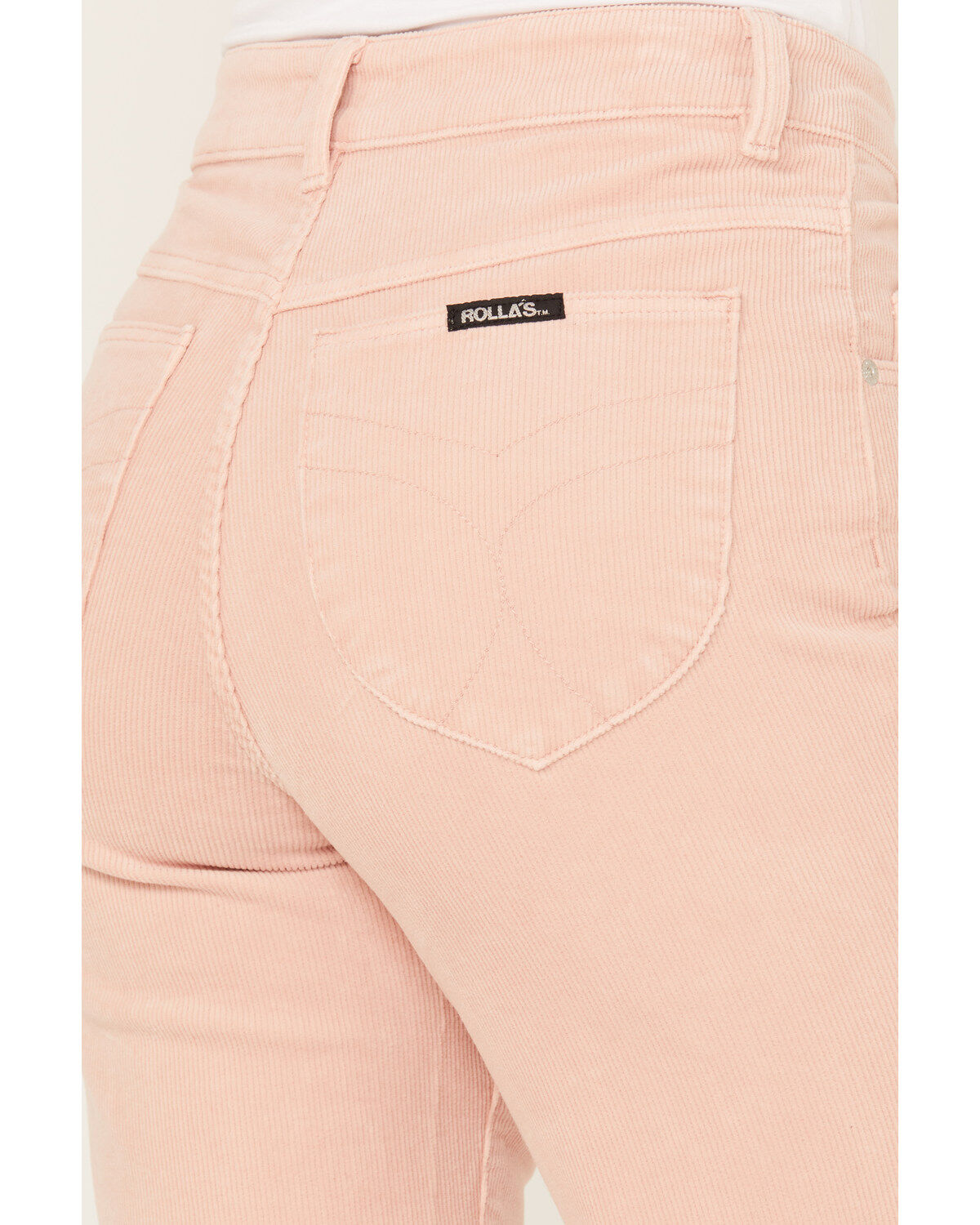 Image #4 - Rolla's Women's Peony High Rise Original Chord Straight Jeans, Pink, hi-res