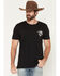 Image #2 - Moonshine Spirit Men's Cowboy Short Sleeve Graphic T-Shirt, Black, hi-res