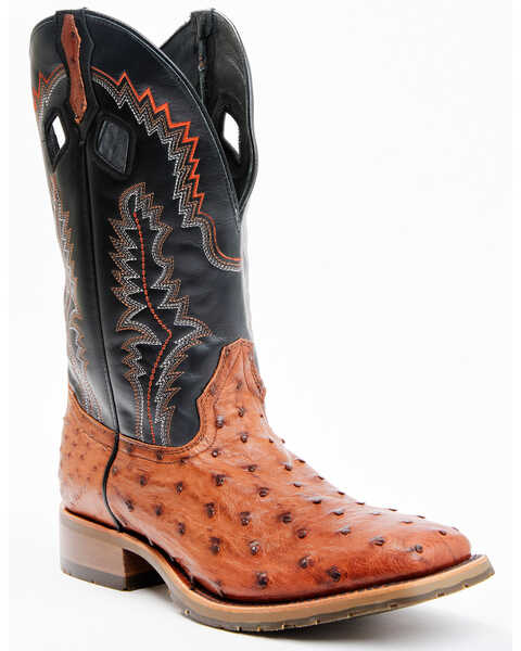Double H Men's Cason Western Boots - Broad Square Toe, Brown, hi-res