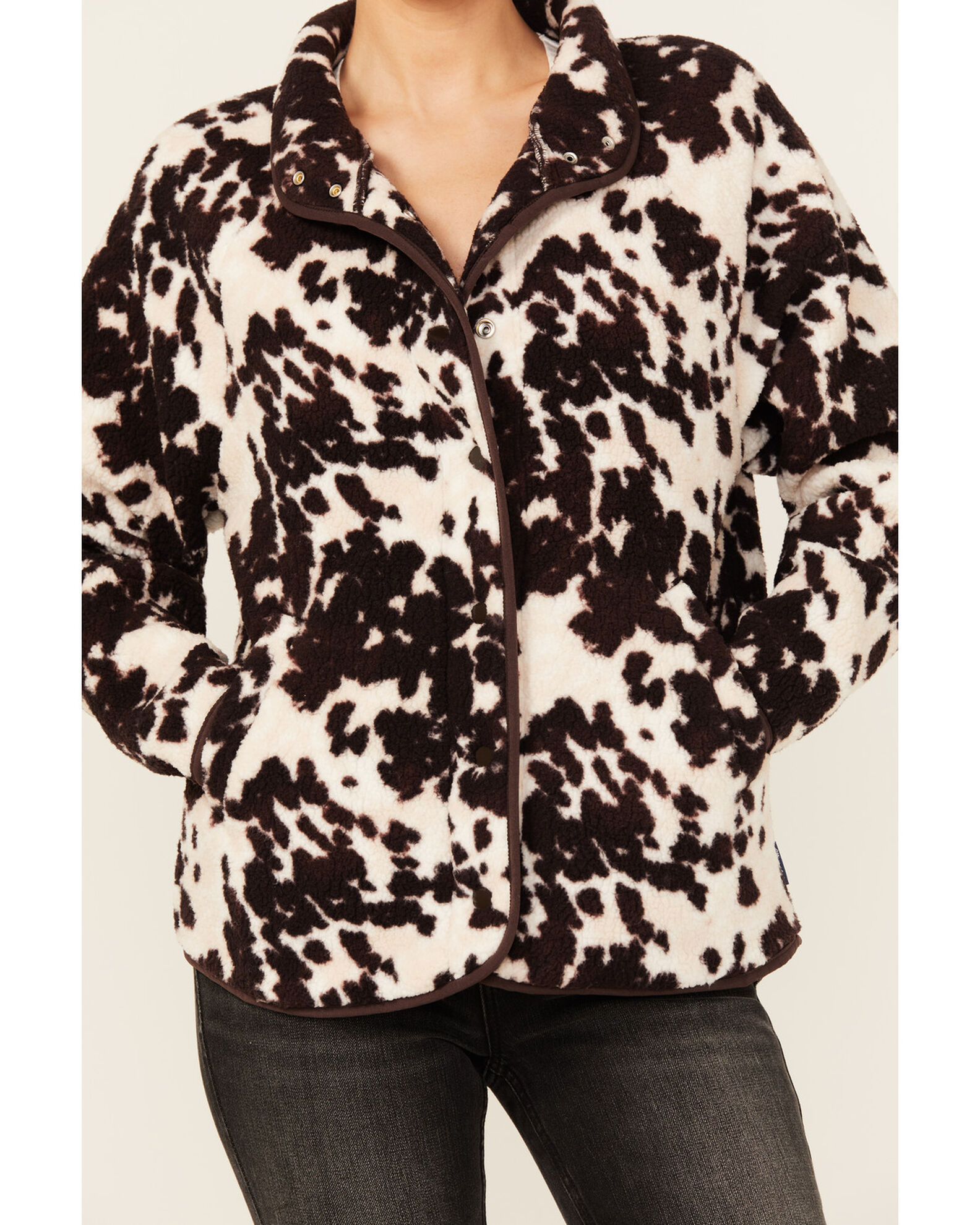Product Name:  Wrangler Retro Women's Cow Print Sherpa Pullover