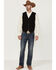Image #2 - Cody James Men's Highlands Slub Button-Front Western Vest, Black, hi-res