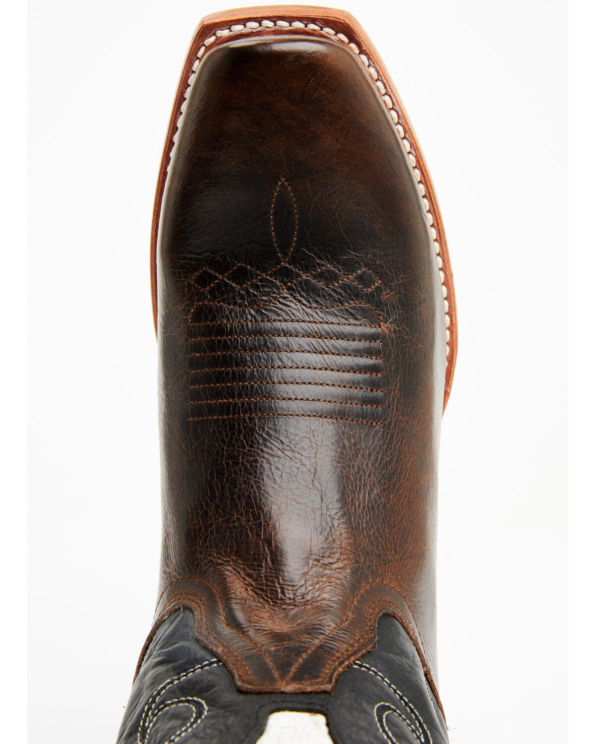 Image #6 - Moonshine Spirit Men's Showtime Longhorn Inlay Western Boots - Square Toe, Brown, hi-res