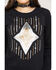 Image #4 - Ariat Women's Ace of Diamonds Shirt, Black, hi-res