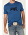 STS Ranchwear Men's Steer Wrestlin Graphic Short Sleeve T-Shirt , Heather Blue, hi-res