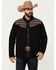 Image #1 - RANK 45® Men's Geo Print Yoke Softshell Jacket, Black, hi-res