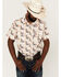 Image #1 - Rock & Roll Denim Men's Desert Conversational Print Short Sleeve Snap Western Shirt, Natural, hi-res