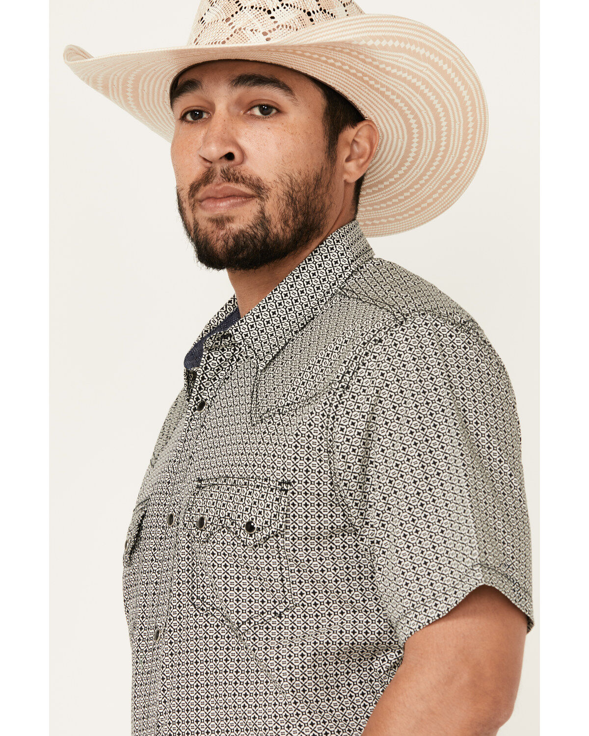 Cody James Men´s Pool Party Geo Print Short Sleeve Snap Western Shirt -Big teamlce.in - Image 3