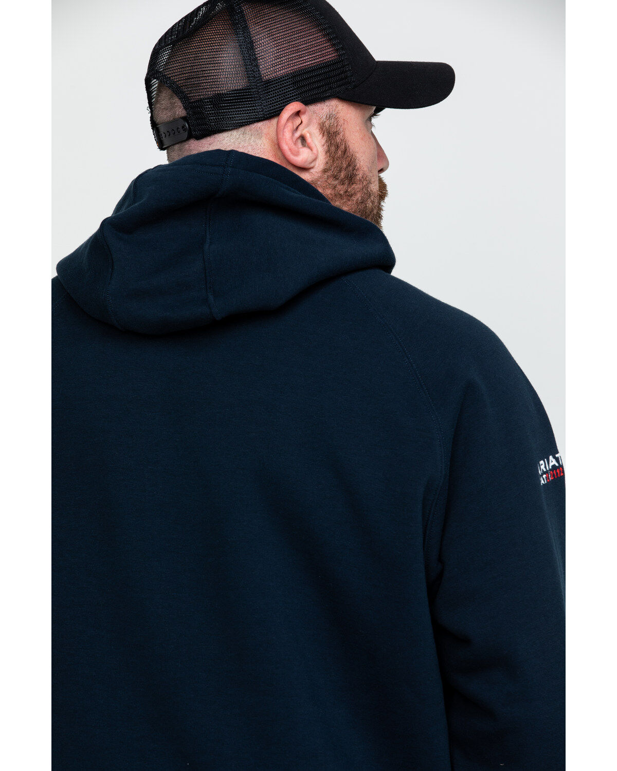 Image #2 - Ariat Men's FR Primo Fleece Logo Hooded Work Sweatshirt - Tall, , hi-res