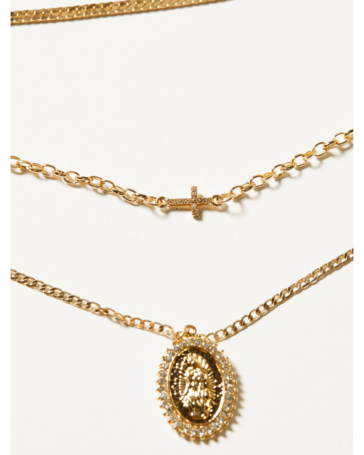 Image #3 - Shyanne Women's Saint Mary Layered Necklace, Gold, hi-res