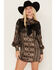 Image #1 - Shyanne Women's Long Sleeve Satin Fringe Mode Mini Dress, Black, hi-res