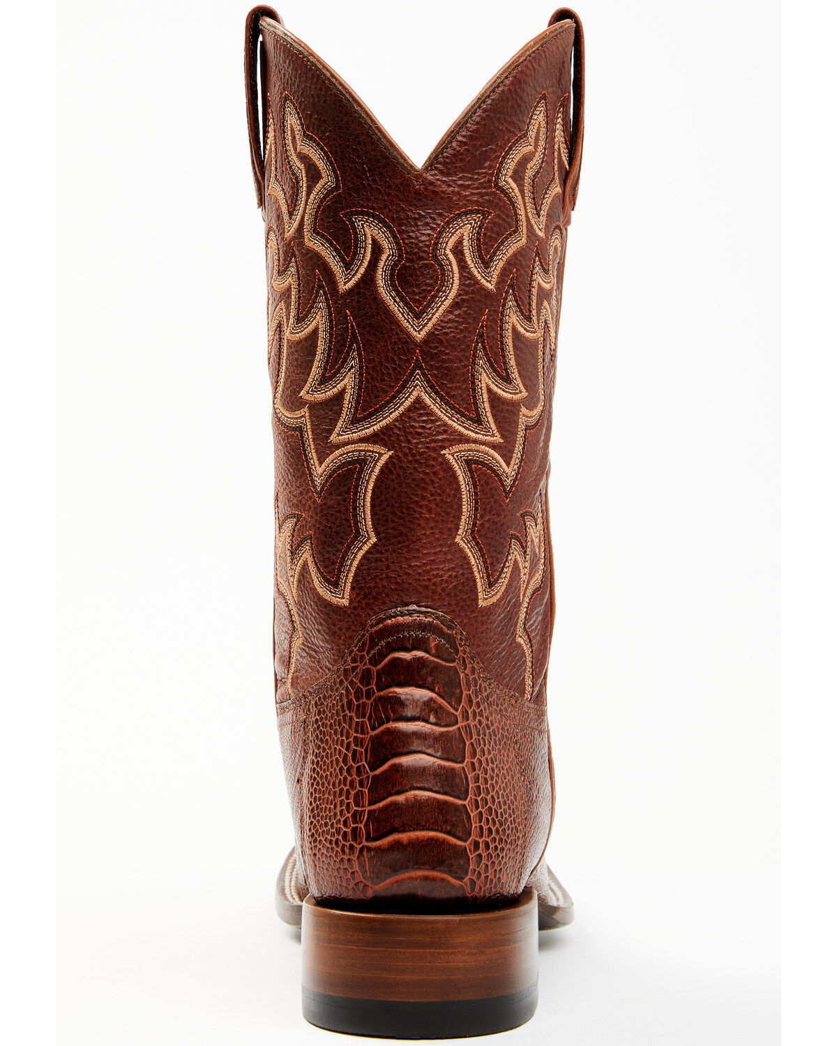 Image #3 - Cody James Men's Brandy Ostrich Leg Exotic Western Boots - Broad Square Toe, Red, hi-res