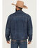 Image #4 - Wrangler Retro Men's Dark Wash Denim Sherpa Lined Jacket, Dark Wash, hi-res