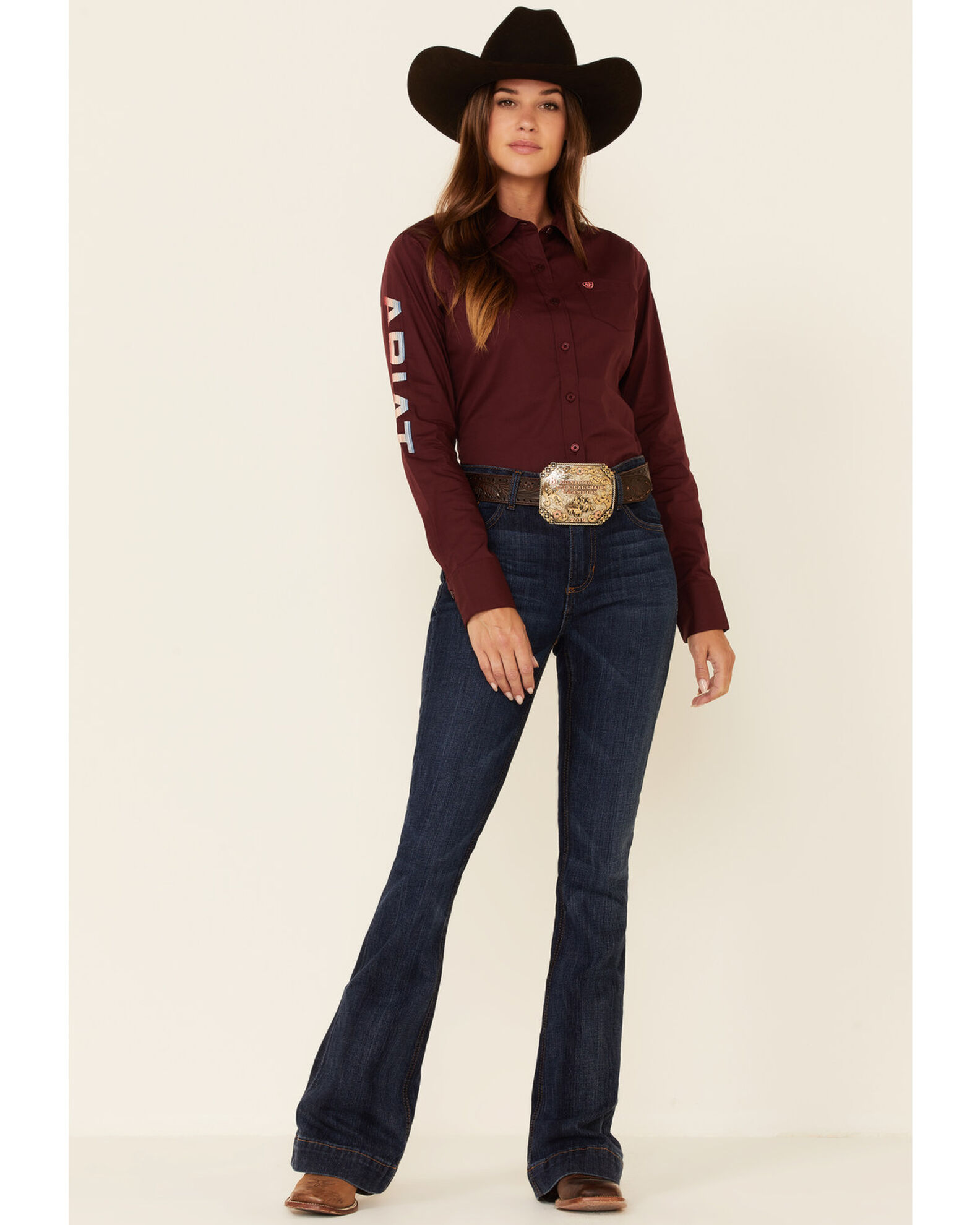 Product Name Ariat Women's Zinfandel Team Kirby Stretch Long Sleeve