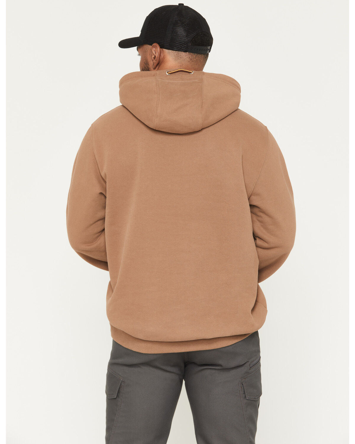 Image #4 - Thorogood Men's Solid Embossed Logo Hooded Sweatshirt, Khaki, hi-res