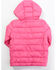 Image #3 - Urban Republic Girls' Quilted Packable Puffer Hooded Jacket, Fuchsia, hi-res