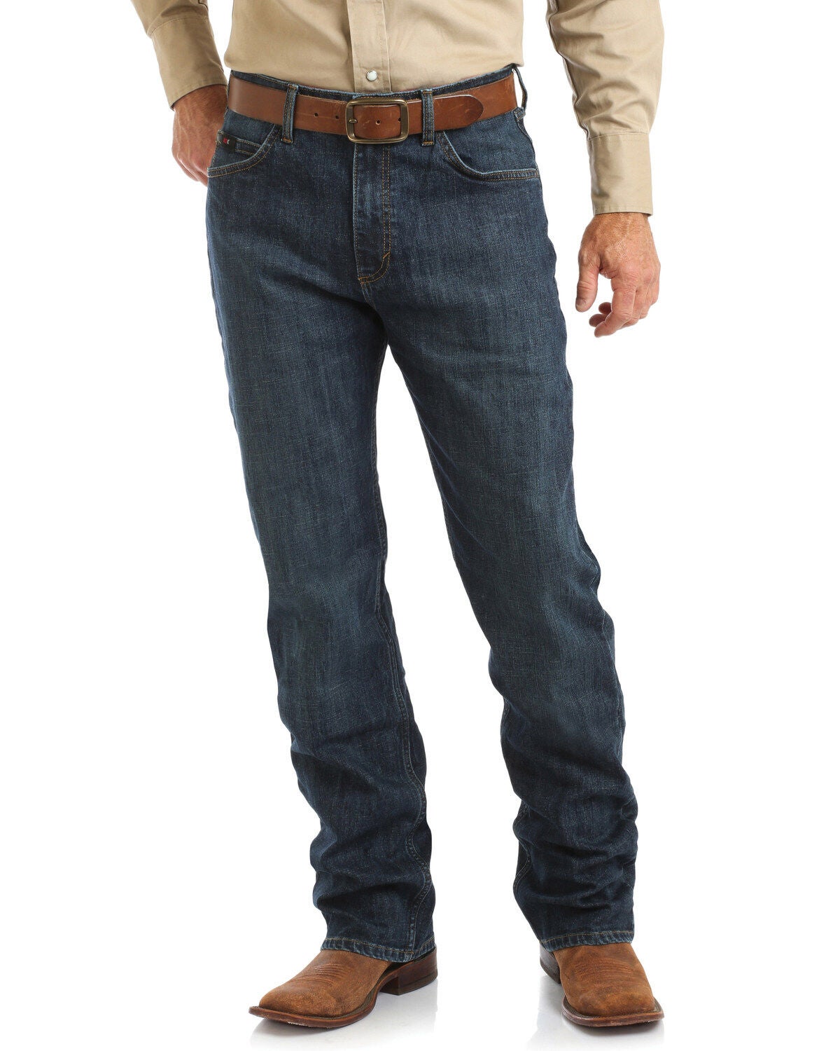 Image #2 - Wrangler 20X Men's Thundercloud Competition Stretch Relaxed Bootcut Jeans, Blue, hi-res