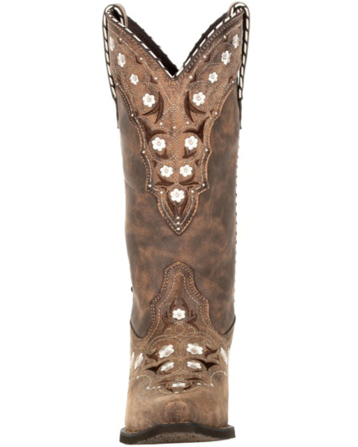 Image #5 - Durango Women's Driftwood Floral Western Boots - Snip Toe, , hi-res