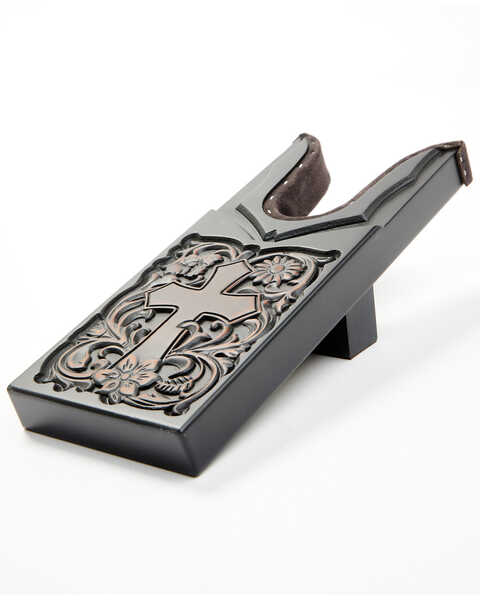 Boot Barn Tooled Cross Boot Jack, Dark Brown, hi-res