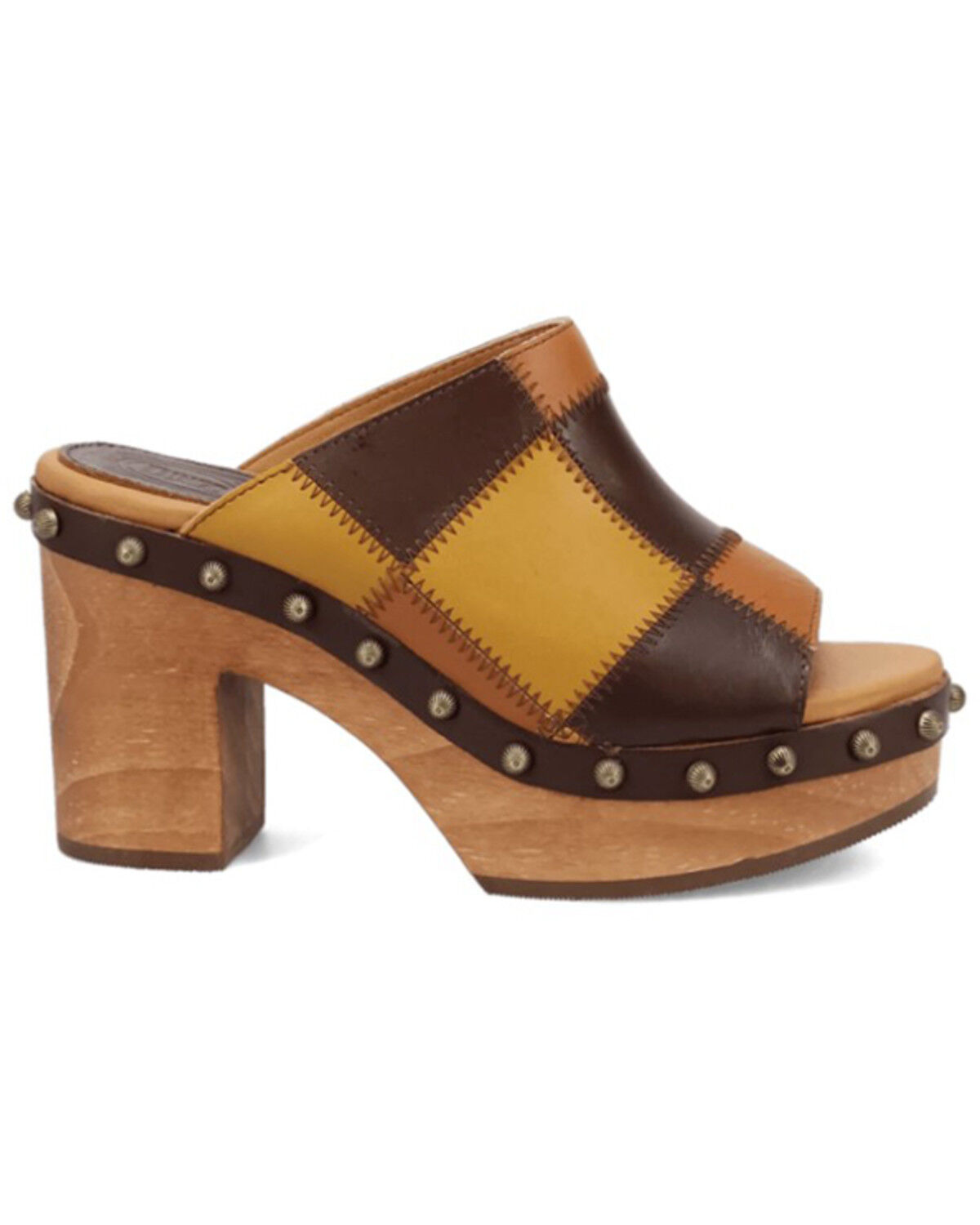 Image #2 - Dingo Women's Mosaic Wooden Sandals, Multi, hi-res