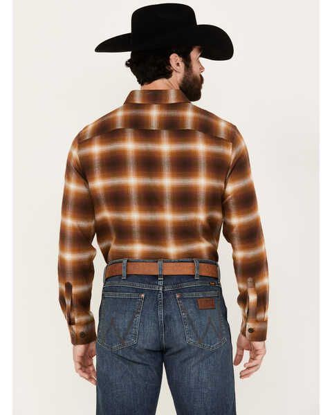Image #4 - Pendleton Men's Burnside Plaid Print Long Sleeve Button-Down Flannel Shirt, Brown, hi-res