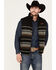 Image #5 - Cinch Men's Canvas Reversible Quilted Striped Zip Vest, Brown, hi-res