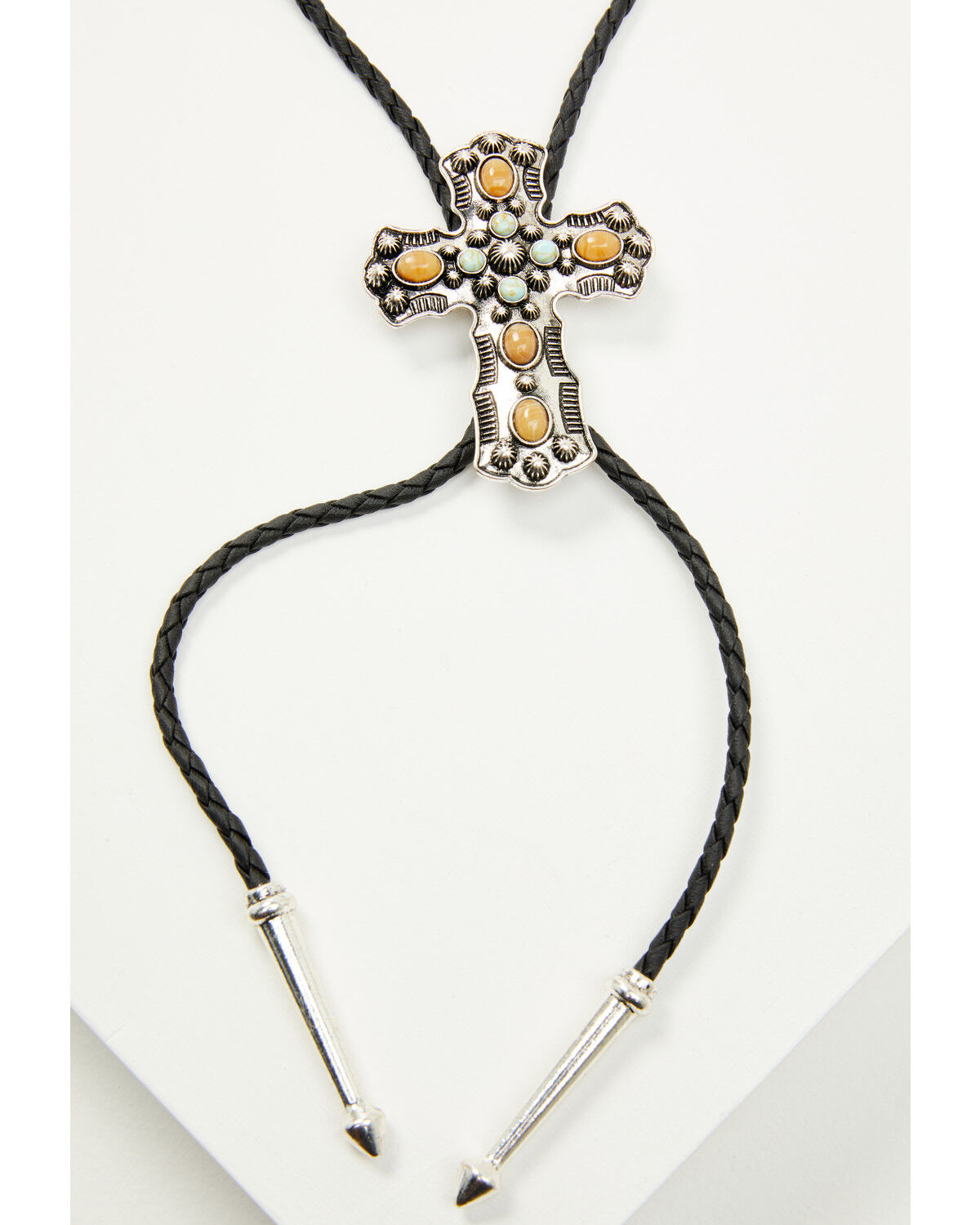 Image #2 - Shyanne Women's Cross Bolo Tie, Silver, hi-res