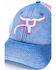 Image #2 - RopeSmart Little Girls' Denim Southwestern Print Mesh-Back Ball Cap, Blue, hi-res