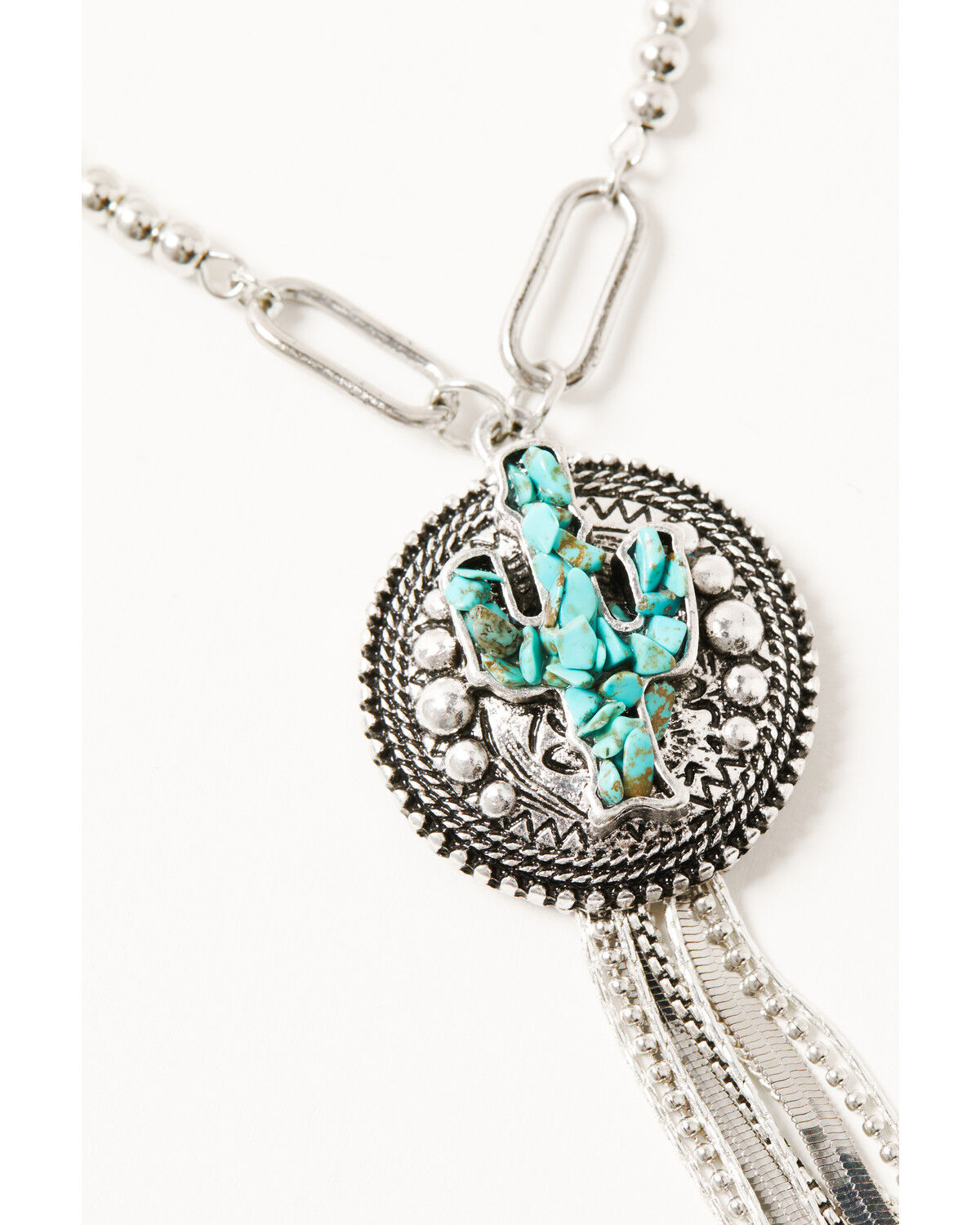 Image #3 - Shyanne Women's Cactus Fringe Necklace, Multi, hi-res