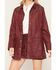 Image #3 - Shyanne Women's Faux Suede Metallic Embroidered Studded Jacket, Maroon, hi-res