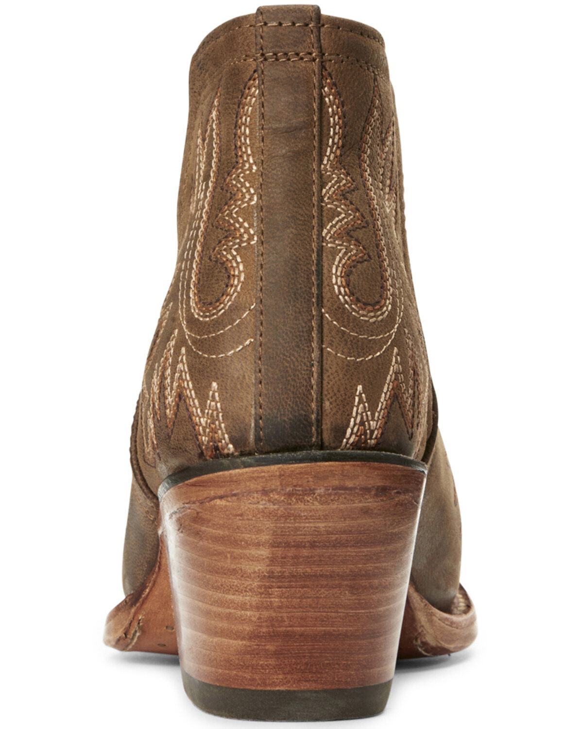 Image #3 - Ariat Women's Dixon Weathered Western Booties - Snip Toe, Brown, hi-res