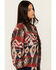 Image #2 - Rock & Roll Denim Women's Southwestern Print Bomber Jacket, Navy, hi-res