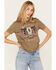 Image #2 - Panhandle Women's Steer Head Short Sleeve Graphic Tee, Olive, hi-res