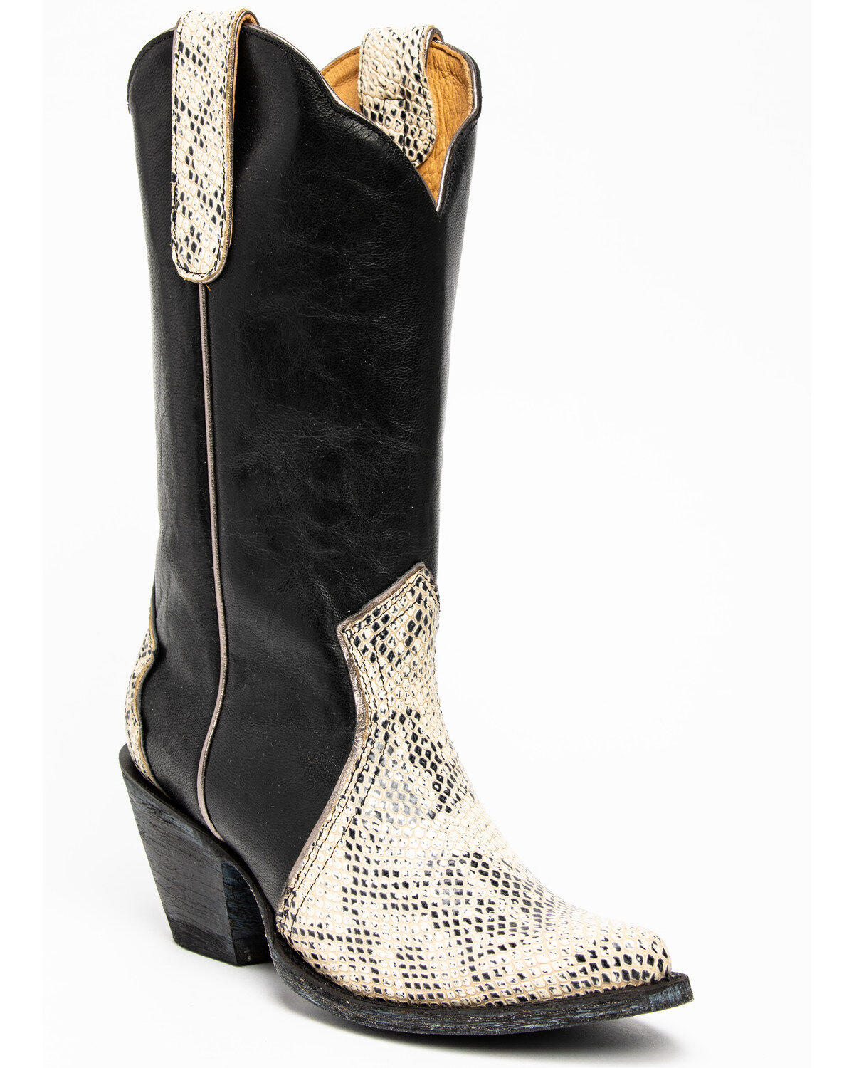 Image #1 - Idyllwind Women's Lonestar Western Boots - Round Toe, Black/white, hi-res