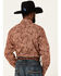 Cinch Men's Modern Fit Paisley Print Long Sleeve Snap Western Shirt , Burgundy, hi-res